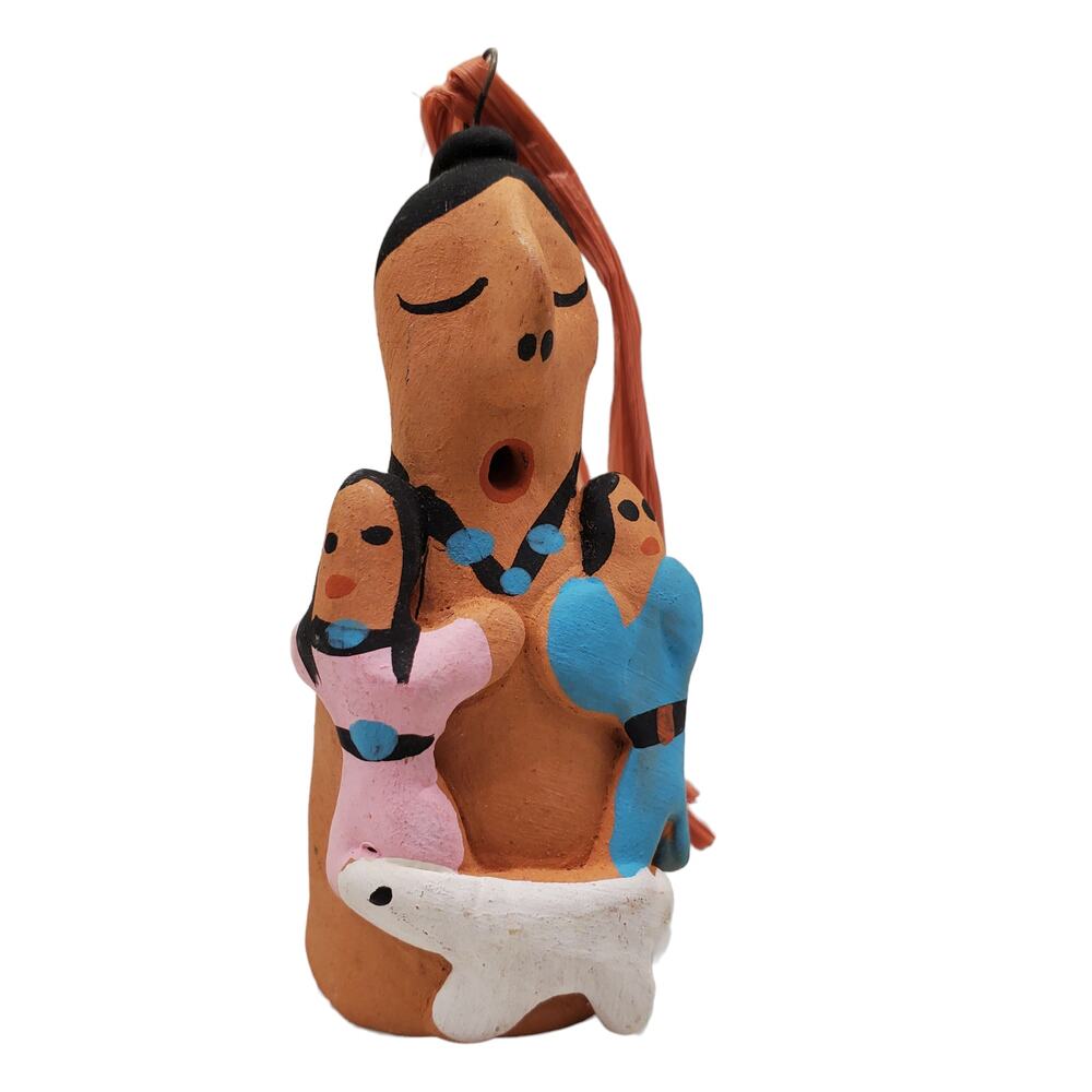 Vintage Native American Navajo Storyteller Clay Pottery Christmas ornament